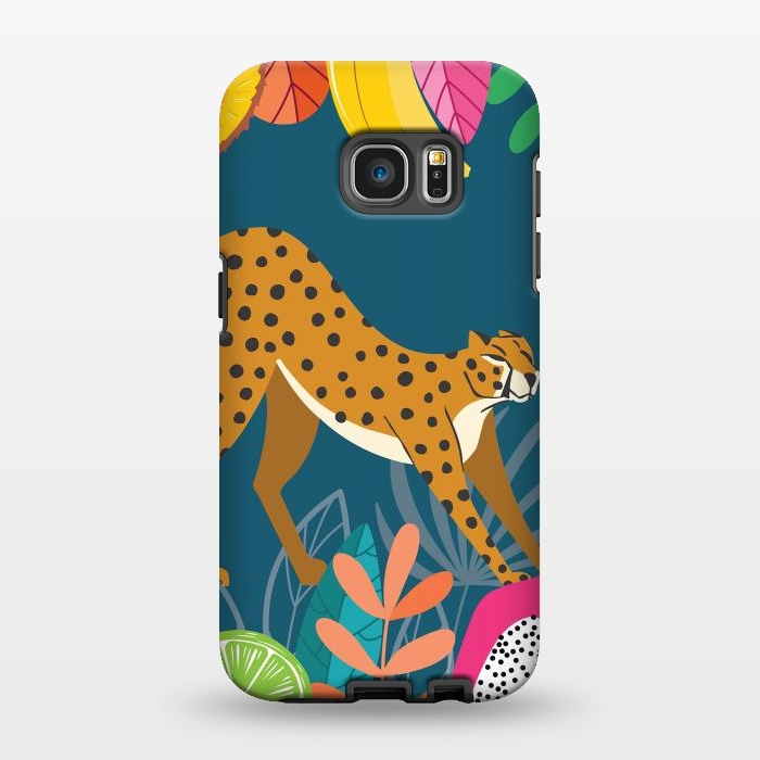 Galaxy S7 EDGE StrongFit Cheetah stretching in the wild by Jelena Obradovic