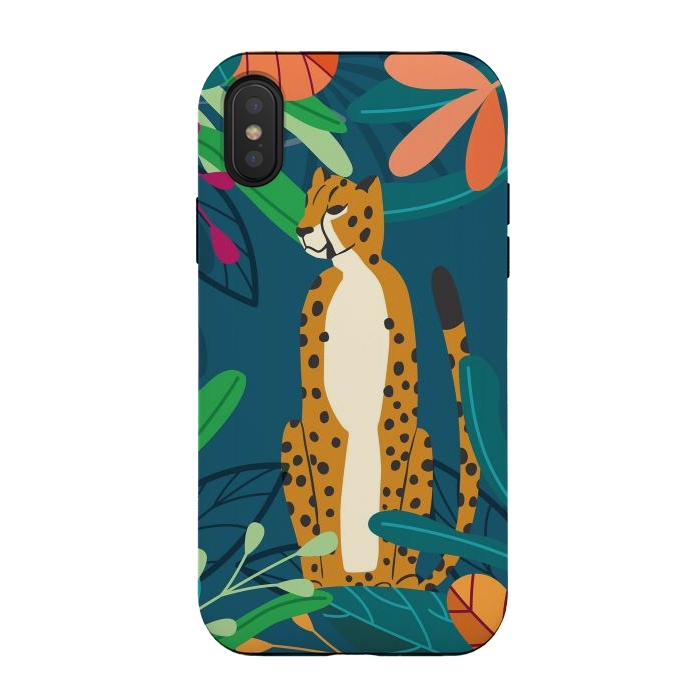 iPhone Xs / X StrongFit Cheetah chilling by Jelena Obradovic