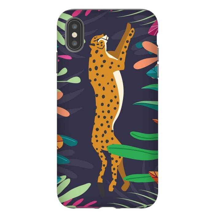 iPhone Xs Max StrongFit Cheetah running by Jelena Obradovic