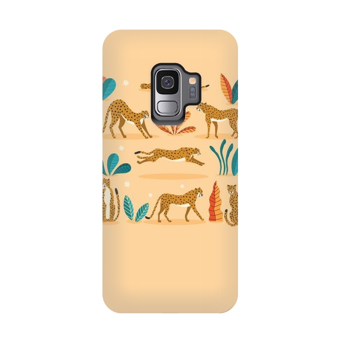 Galaxy S9 StrongFit Cheetahs beige by Jelena Obradovic