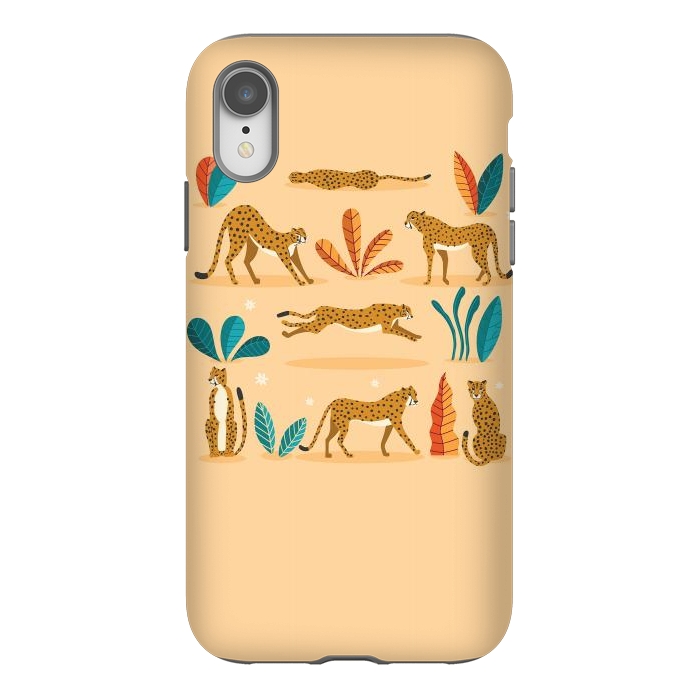 iPhone Xr StrongFit Cheetahs beige by Jelena Obradovic