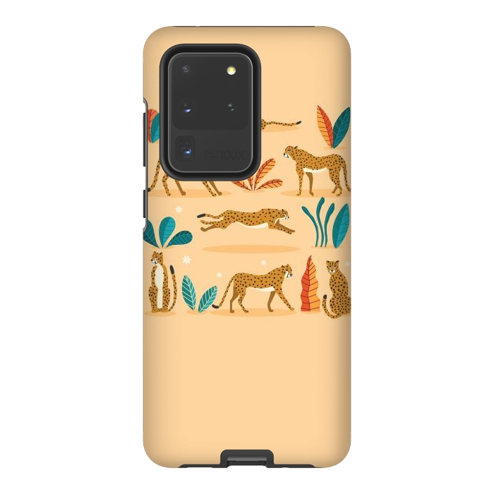 Galaxy S20 Ultra StrongFit Cheetahs beige by Jelena Obradovic