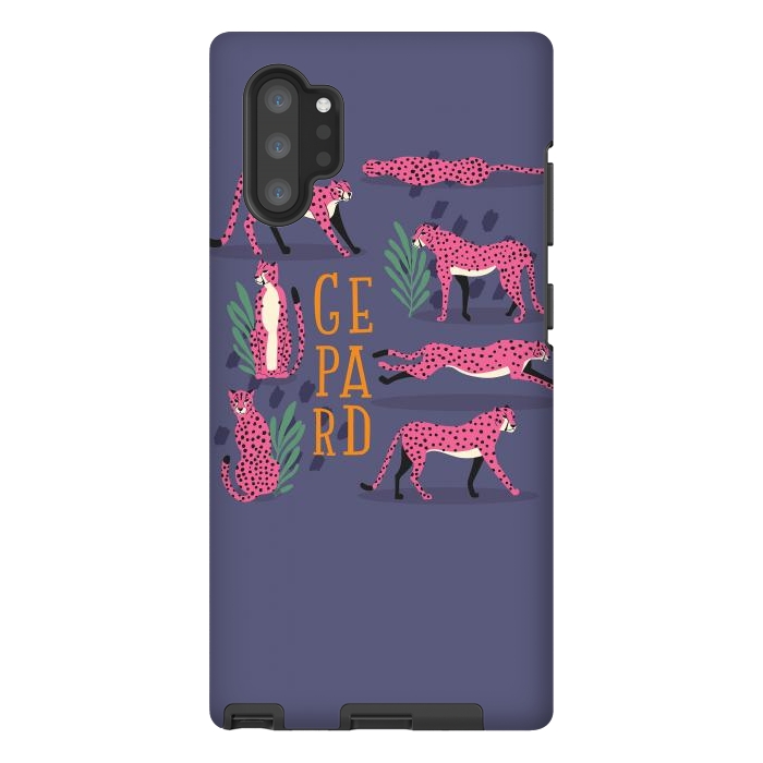 Galaxy Note 10 plus StrongFit Cheetahs on purple by Jelena Obradovic