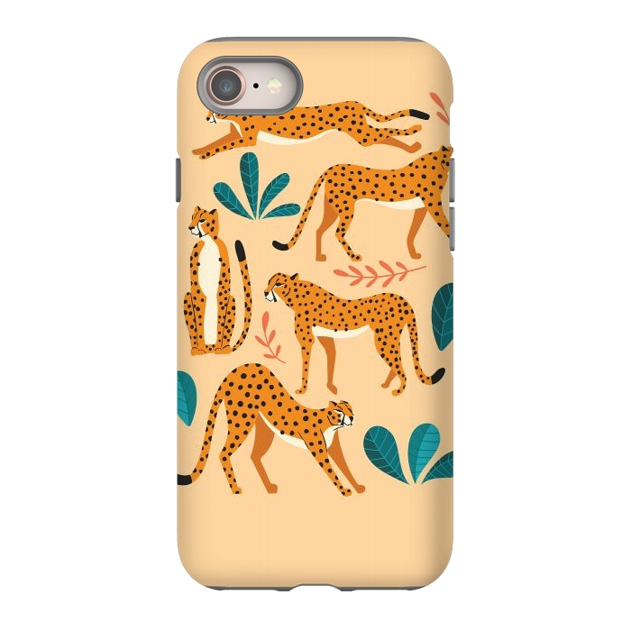 iPhone 8 StrongFit Cheetahs beige 02 by Jelena Obradovic