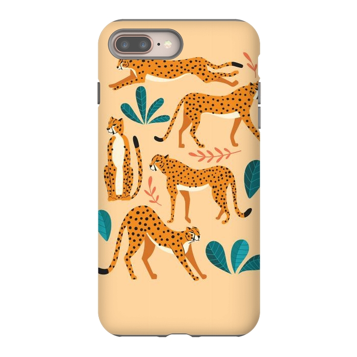 iPhone 8 plus StrongFit Cheetahs beige 02 by Jelena Obradovic