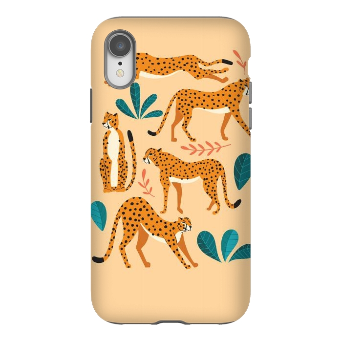 iPhone Xr StrongFit Cheetahs beige 02 by Jelena Obradovic
