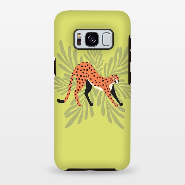Galaxy S8 plus StrongFit Cheetah stretching mint by Jelena Obradovic