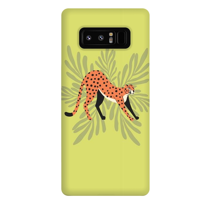 Galaxy Note 8 StrongFit Cheetah stretching mint by Jelena Obradovic