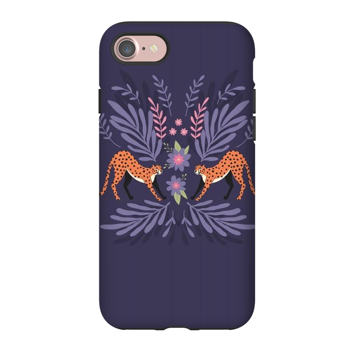 iPhone 7 StrongFit Cheetahs pair purple by Jelena Obradovic