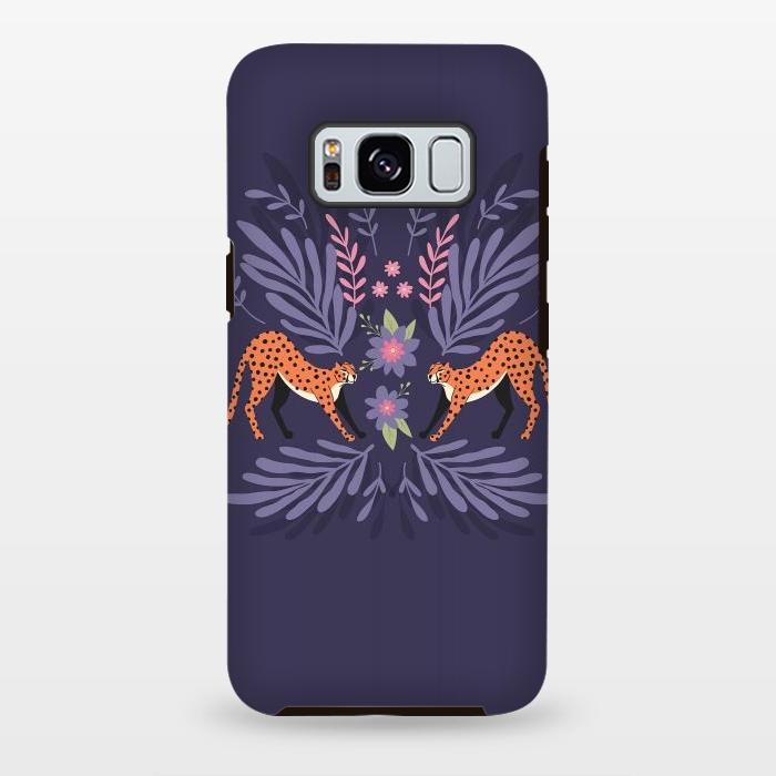 Galaxy S8 plus StrongFit Cheetahs pair purple by Jelena Obradovic