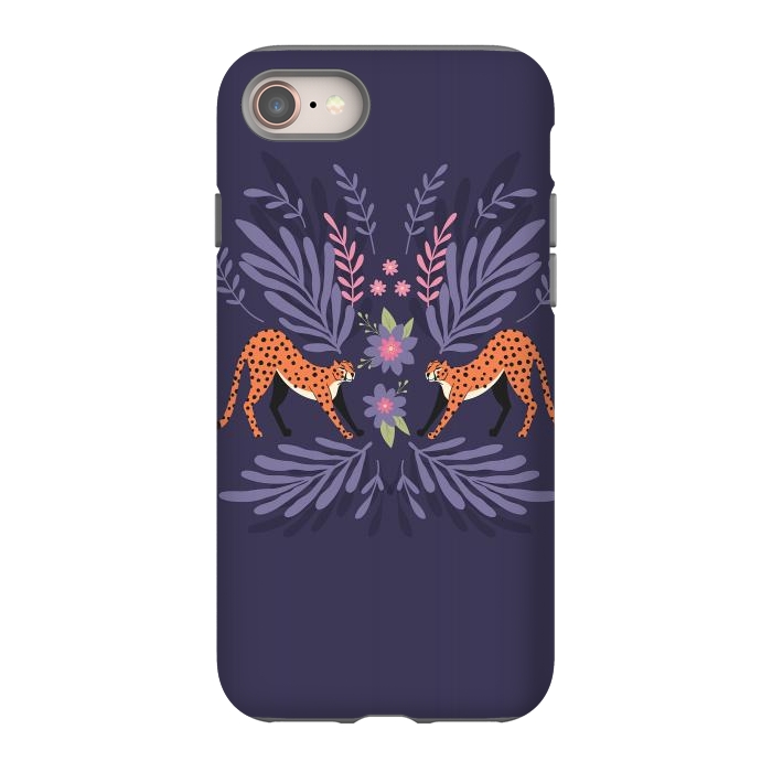 iPhone 8 StrongFit Cheetahs pair purple by Jelena Obradovic