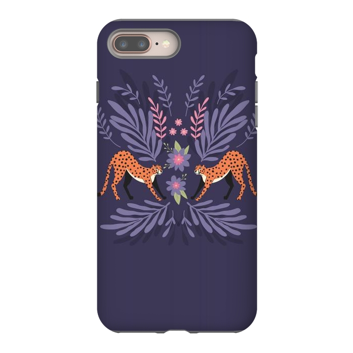 iPhone 8 plus StrongFit Cheetahs pair purple by Jelena Obradovic