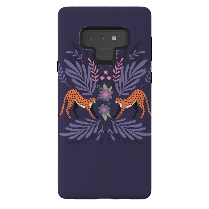 Galaxy Note 9 StrongFit Cheetahs pair purple by Jelena Obradovic