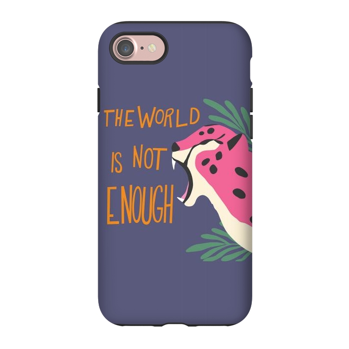 iPhone 7 StrongFit Cheetah - the world is not enough, purple by Jelena Obradovic
