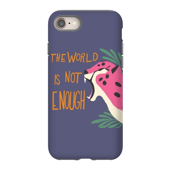 iPhone 8 StrongFit Cheetah - the world is not enough, purple by Jelena Obradovic