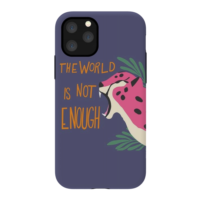 iPhone 11 Pro StrongFit Cheetah - the world is not enough, purple by Jelena Obradovic
