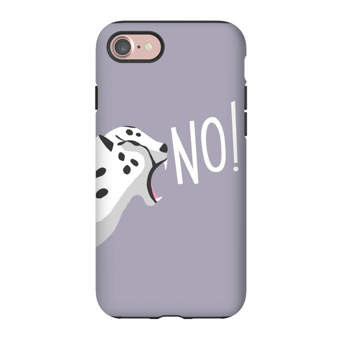iPhone 7 StrongFit Cheetah roaring NO, purple by Jelena Obradovic