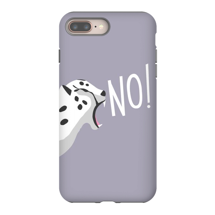 iPhone 7 plus StrongFit Cheetah roaring NO, purple by Jelena Obradovic