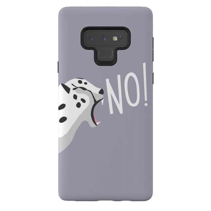 Galaxy Note 9 StrongFit Cheetah roaring NO, purple by Jelena Obradovic