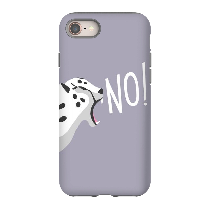 iPhone SE StrongFit Cheetah roaring NO, purple by Jelena Obradovic