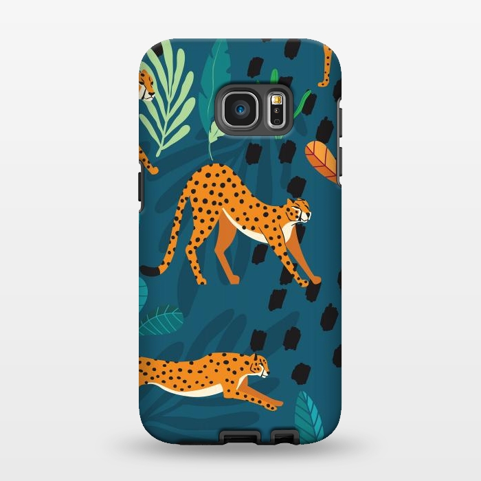 Galaxy S7 EDGE StrongFit Cheetah pattern 01 by Jelena Obradovic