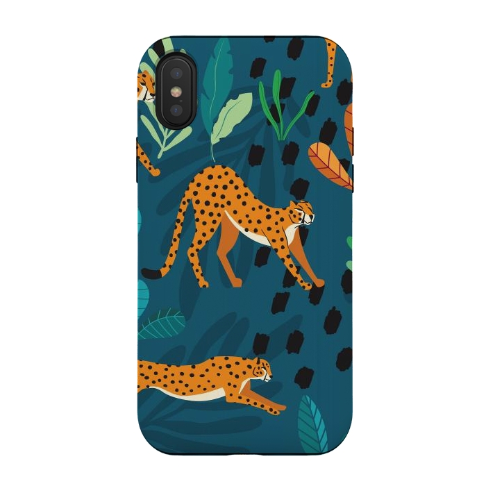 iPhone Xs / X StrongFit Cheetah pattern 01 by Jelena Obradovic