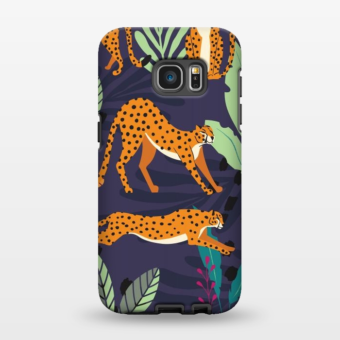 Galaxy S7 EDGE StrongFit Cheetah pattern 02 by Jelena Obradovic