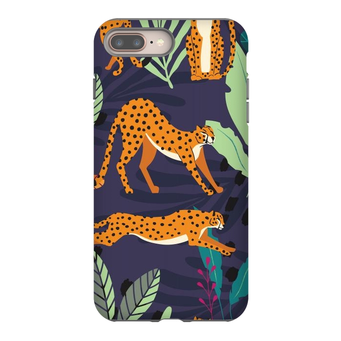 iPhone 8 plus StrongFit Cheetah pattern 02 by Jelena Obradovic