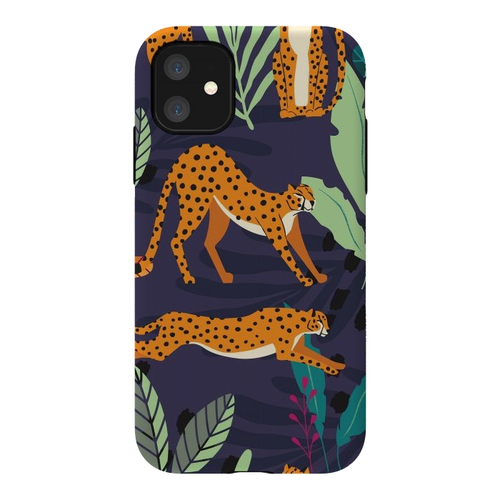 iPhone 11 StrongFit Cheetah pattern 02 by Jelena Obradovic