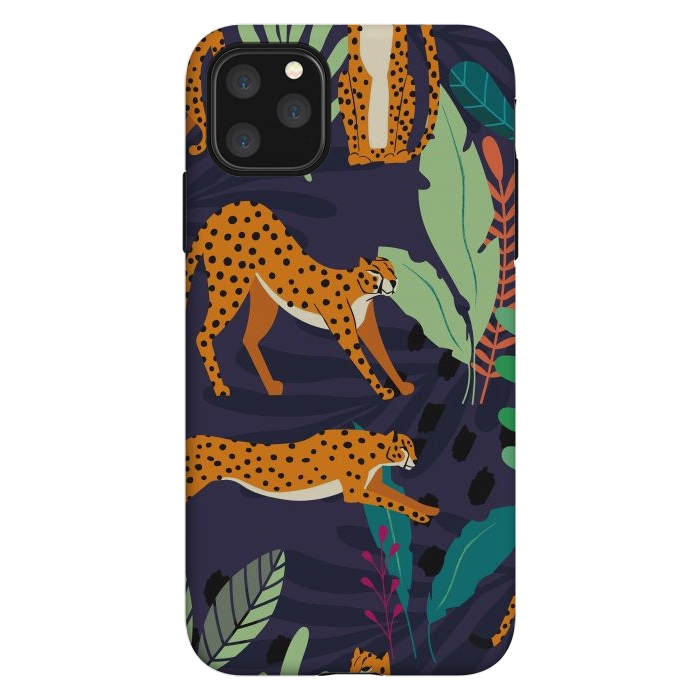 iPhone 11 Pro Max StrongFit Cheetah pattern 02 by Jelena Obradovic