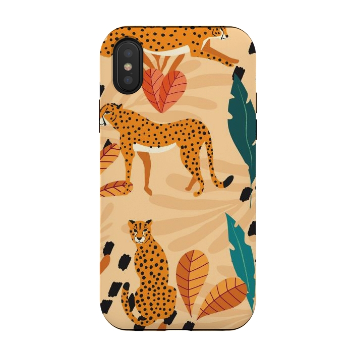iPhone Xs / X StrongFit Cheetah pattern 03 by Jelena Obradovic