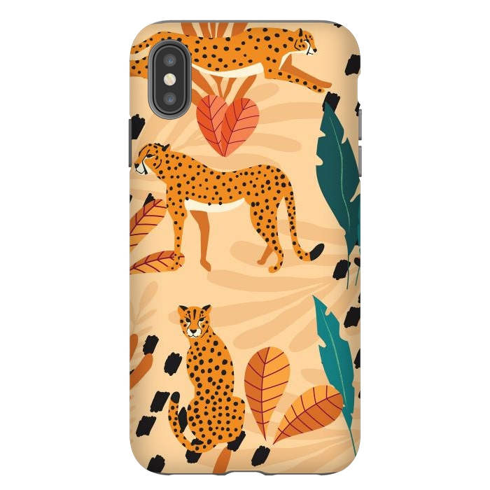 iPhone Xs Max StrongFit Cheetah pattern 03 by Jelena Obradovic
