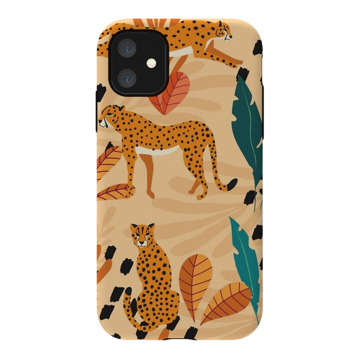 iPhone 11 StrongFit Cheetah pattern 03 by Jelena Obradovic