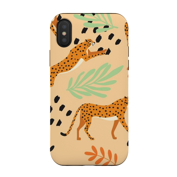 iPhone Xs / X StrongFit Cheetah pattern 07 by Jelena Obradovic