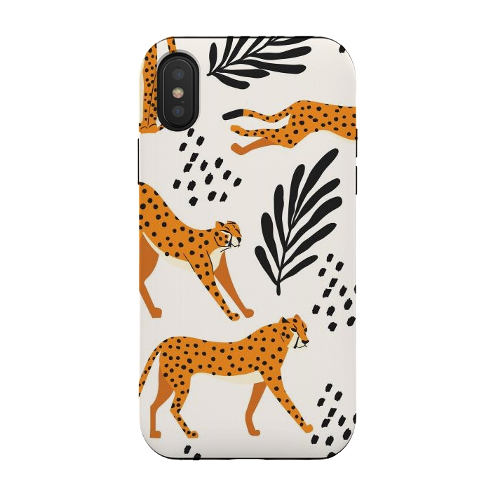 iPhone Xs / X StrongFit Cheetah pattern 09 by Jelena Obradovic