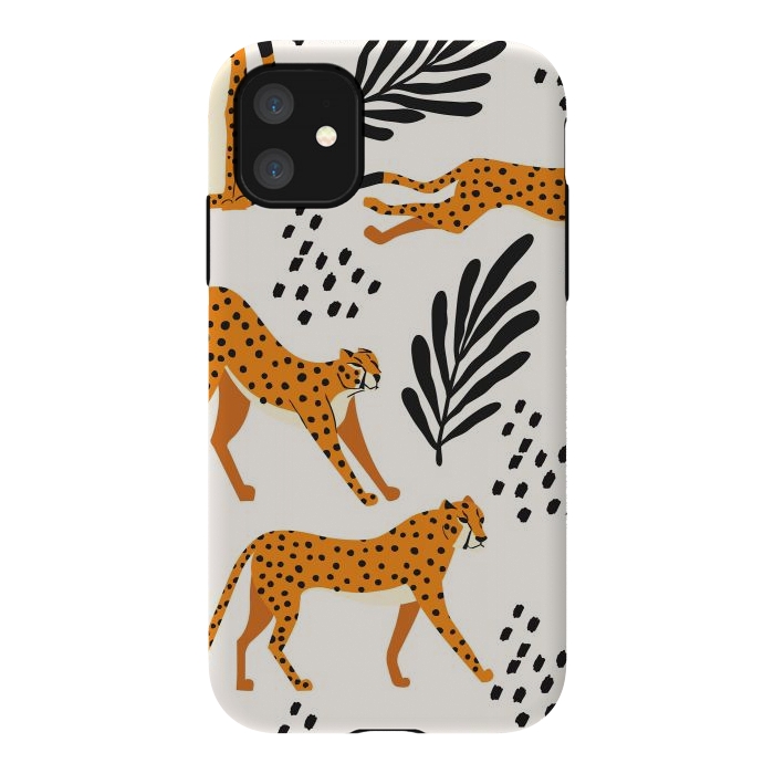 iPhone 11 StrongFit Cheetah pattern 09 by Jelena Obradovic