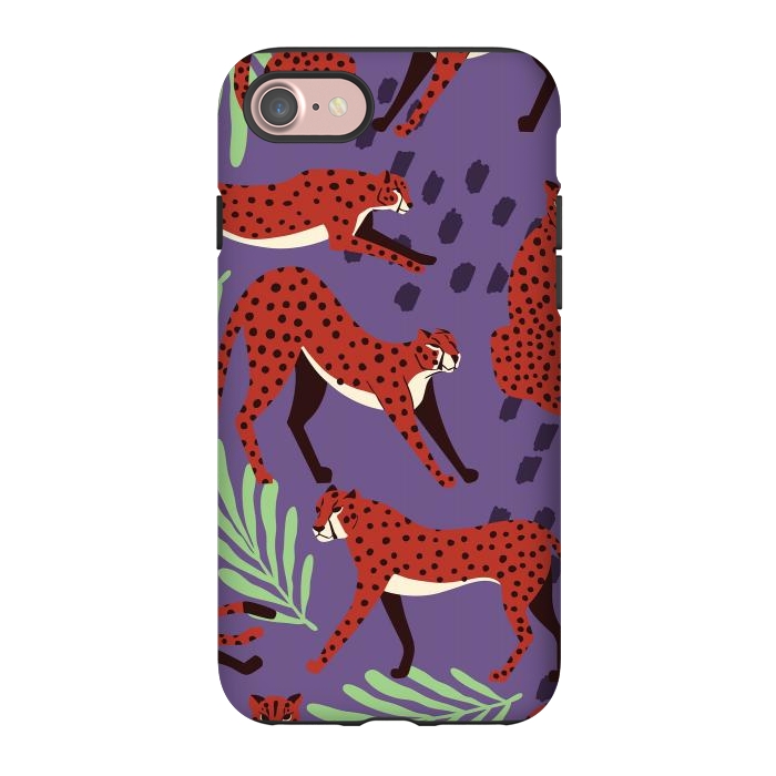 iPhone 7 StrongFit Cheetah pattern 10 by Jelena Obradovic