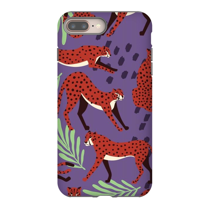 iPhone 8 plus StrongFit Cheetah pattern 10 by Jelena Obradovic