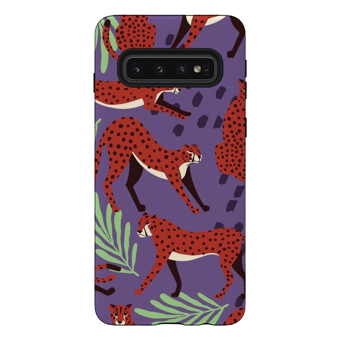 Galaxy S10 StrongFit Cheetah pattern 10 by Jelena Obradovic