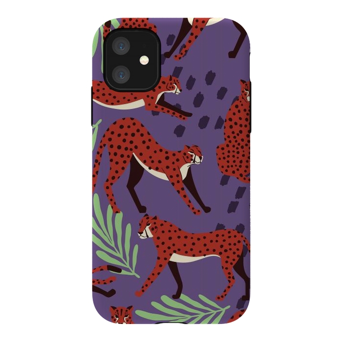 iPhone 11 StrongFit Cheetah pattern 10 by Jelena Obradovic