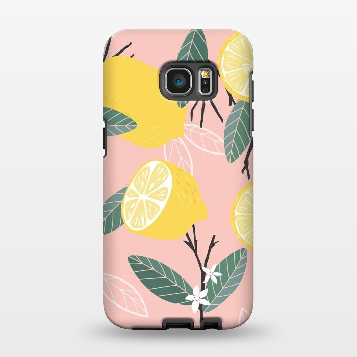 Galaxy S7 EDGE StrongFit Lemon pattern 01 by Jelena Obradovic