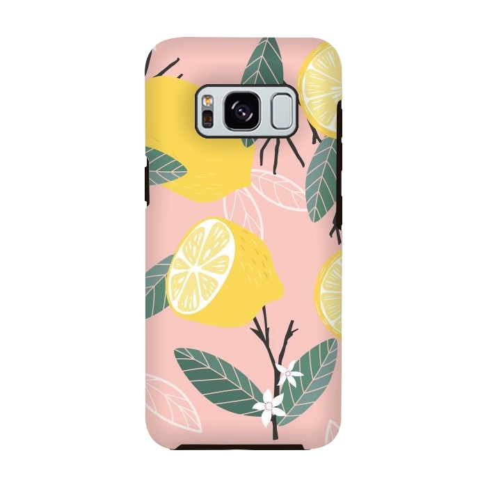Galaxy S8 StrongFit Lemon pattern 01 by Jelena Obradovic