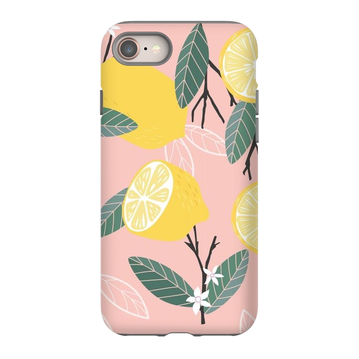 iPhone 8 StrongFit Lemon pattern 01 by Jelena Obradovic