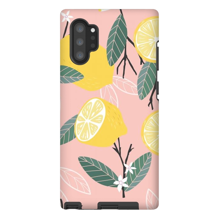 Galaxy Note 10 plus StrongFit Lemon pattern 01 by Jelena Obradovic