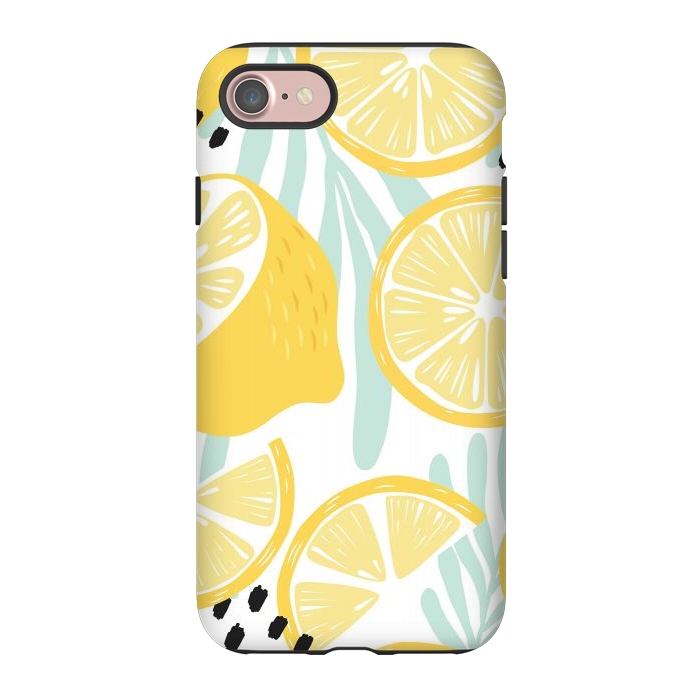 iPhone 7 StrongFit Lemon pattern 02 by Jelena Obradovic
