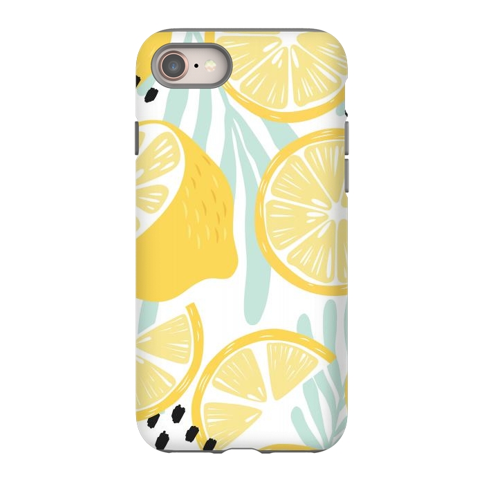iPhone 8 StrongFit Lemon pattern 02 by Jelena Obradovic