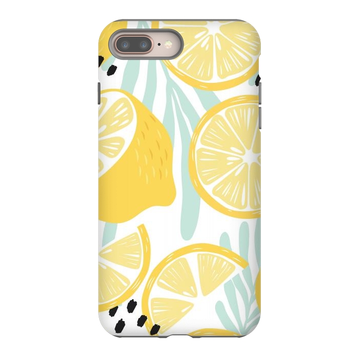 iPhone 8 plus StrongFit Lemon pattern 02 by Jelena Obradovic