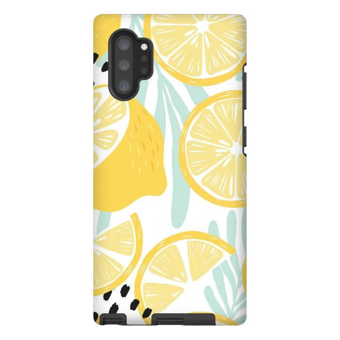 Galaxy Note 10 plus StrongFit Lemon pattern 02 by Jelena Obradovic