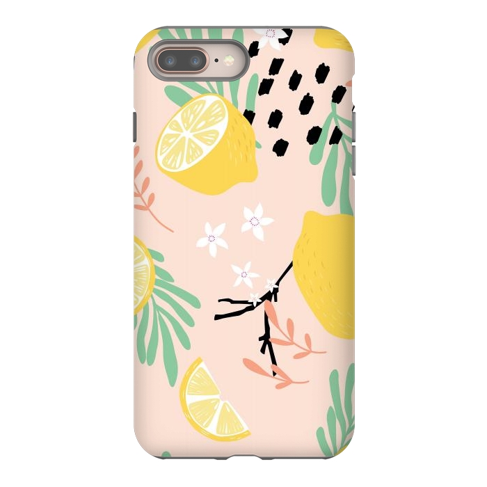 iPhone 7 plus StrongFit Lemon pattern 03 by Jelena Obradovic