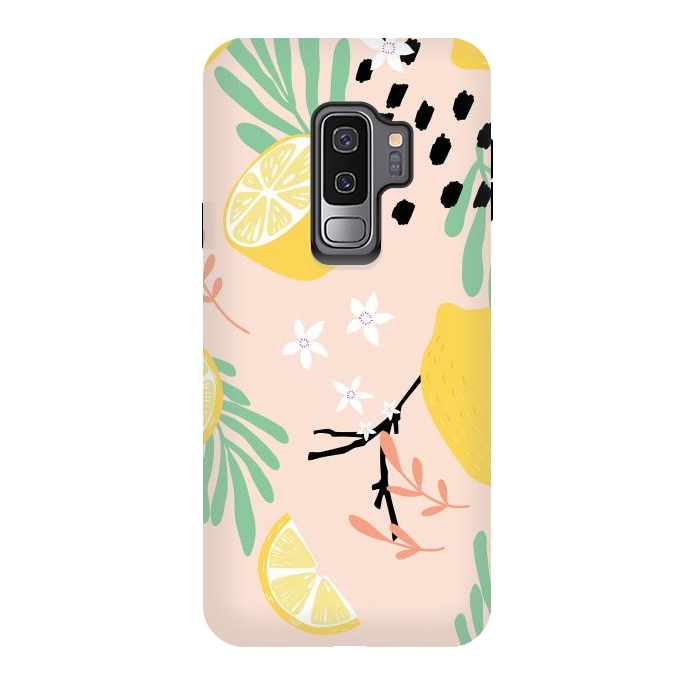 Galaxy S9 plus StrongFit Lemon pattern 03 by Jelena Obradovic
